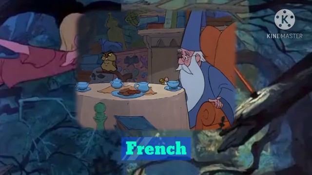 The sword in the stone - one-line multilanguage (Arthur meets Merlin and Archimedes in 11 languages смотреть онлайн