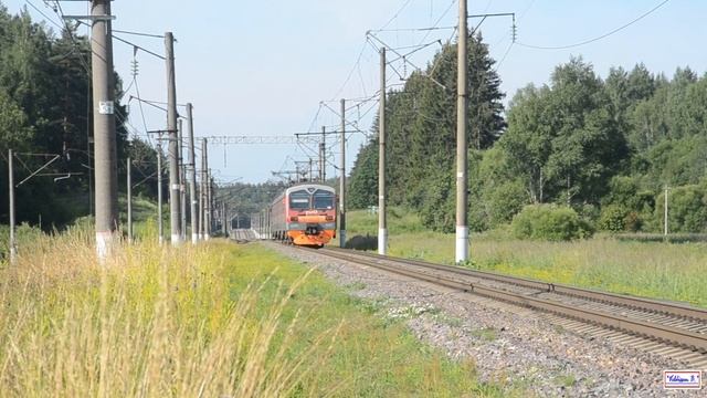 -"ЭД9М-0225", № 6191, Смоленск-Красное, на перегоне: Ракитная-Катынь.Смоленский район.06.07.2022 г. смотреть онлайн