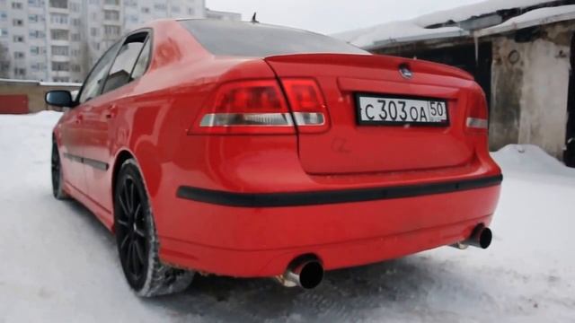 Saab 9-3 mikes-custom 76mm exhaust sound смотреть онлайн