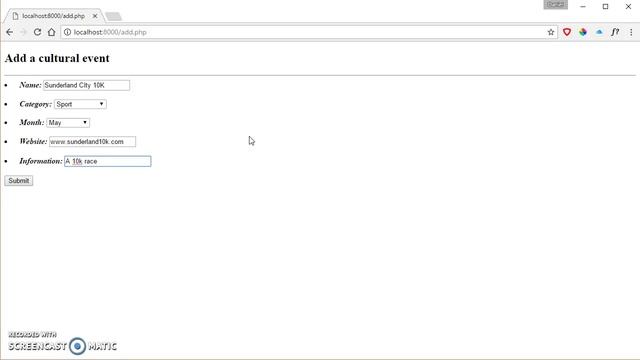 Cultural Events with PHP and SQLite смотреть онлайн