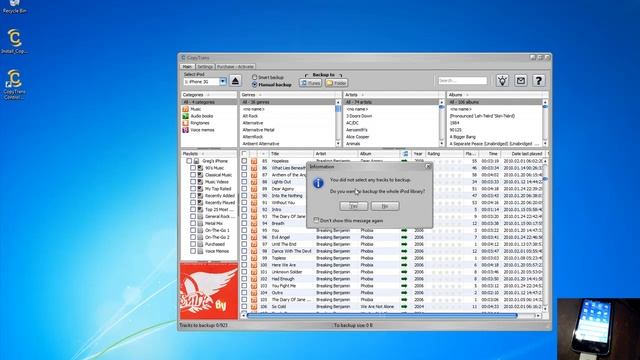 Copy Music from iPod/iPhone to PC Using Copytrans 4 смотреть онлайн