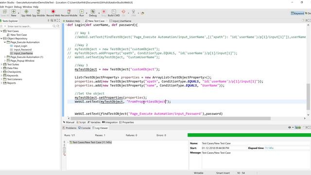Working with Parameterized custom Test Object in Katalon Studio (Part B) смотреть онлайн
