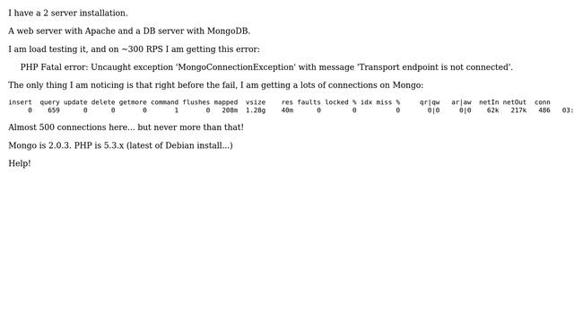 Databases: Mongo connection failing with 'Transport endpoint is not connected' смотреть онлайн
