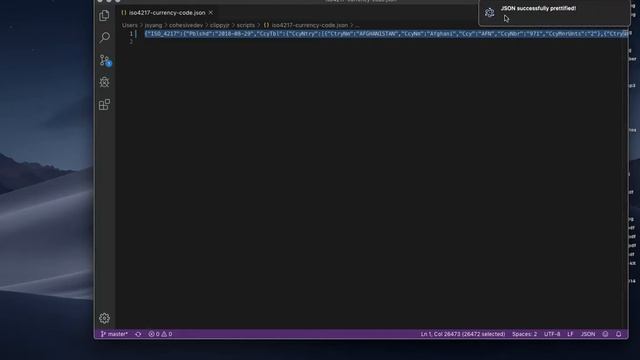 ClippyJr Sample Task: Prettify a large JSON object смотреть онлайн