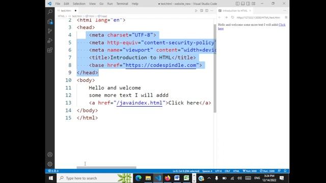 Introduction to HTML - Session 1 - Demo using Visual Studio Code. смотреть онлайн