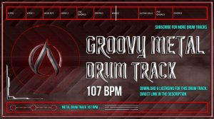 Groovy Metal Drum Track 107 BPM