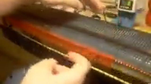 Ажурный палантин на вязальной машине Нева-5 смотреть онлайн