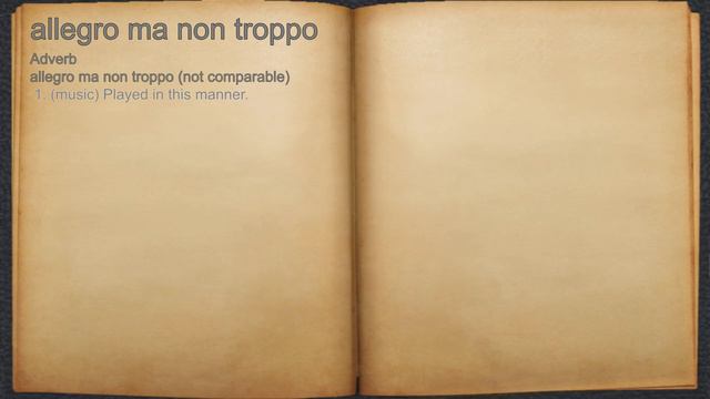 What does allegro ma non troppo mean? смотреть онлайн