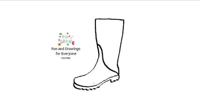 Hoe Rubberen Laarzen Te Tekenen