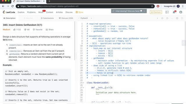 Leetcode Live - Insert Delete GetRandom O(1) смотреть онлайн