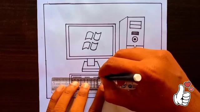 How to Draw Desktop Computer Step By Step|Computer Parts Drawing|Computer Drawing|Computer|Drawings смотреть онлайн