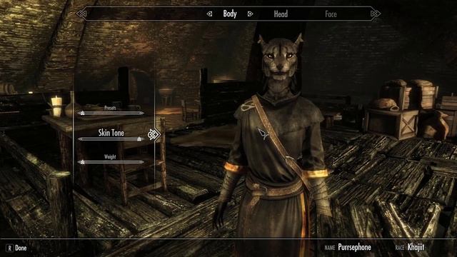 Skyrim Female Khajiit Character Creation - NO MODs - PC смотреть онлайн