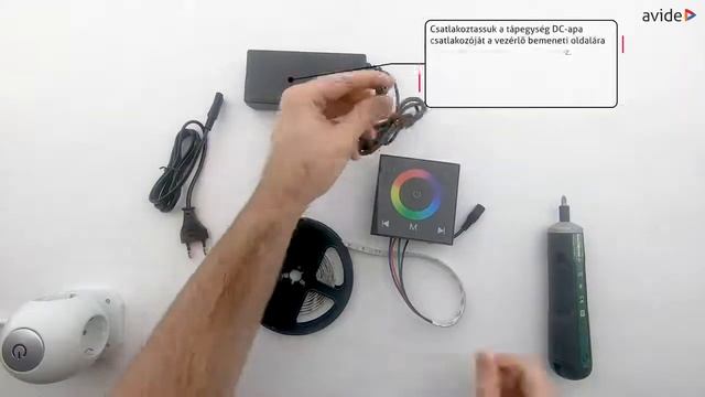 AVIDE RGB LED SZALAG VEZÉRLŐ KAPCSOLÓ, 12V 144W, ÉRINTŐPANELES смотреть онлайн