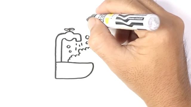 How to DRAW WASHING HANDS EASY Step by Step смотреть онлайн