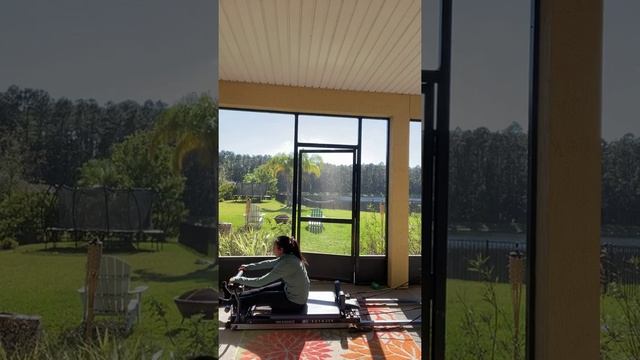 Pilates IQ Reformer-my work-out, with doggy video bomb! смотреть онлайн
