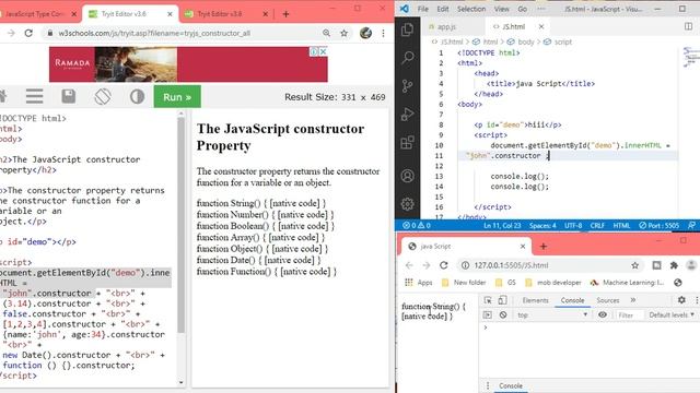 W3School JavaScript Type Conversion P1 смотреть онлайн