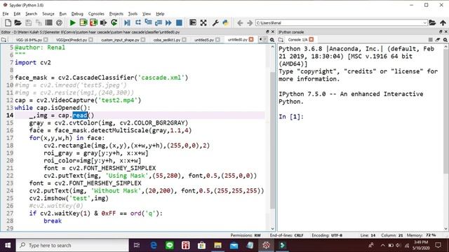 Project 5 : Face Mask Detector Using Haar Cascade Classifier смотреть онлайн