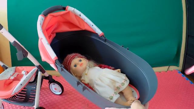 Обзор Коляска Smoby Toys Maxi-Cosi & Quinny 3 в 1 для кукол 253198 смотреть онлайн