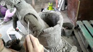 Очаровашка БАБА ЯГА из ЦЕМЕНТА своими руками | Поделки | DIY cement crafts with your own hands
