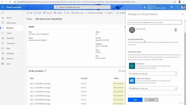 Working With Run-only Users | Microsoft Power Automate (Flow) Crash Course