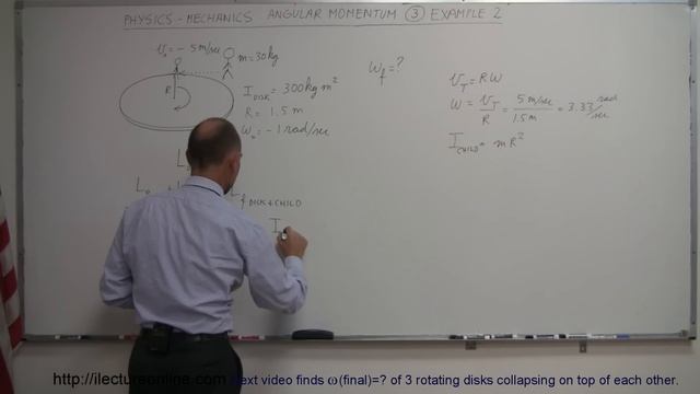 Physics 13.5 Angular Momentum (3 of 11) Ex. 2: Child Jumping on Rotating Disk смотреть онлайн