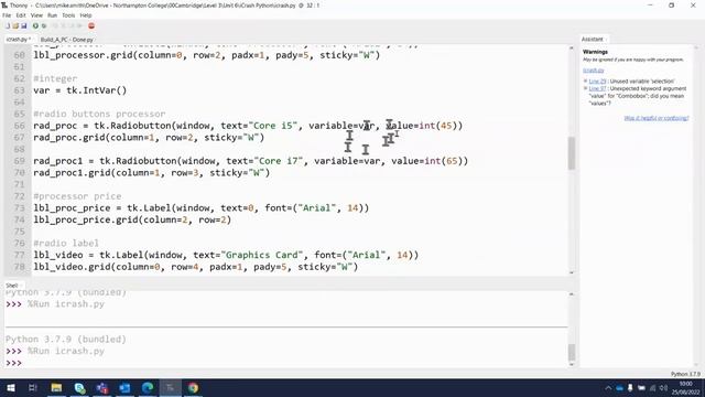 iCrash 12 Python Project. Radio Buttons смотреть онлайн