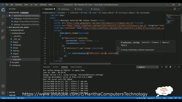 django rest api insert select2 multiple select dropdown postgresql смотреть онлайн