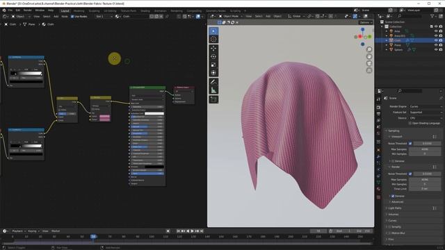 Blender Fabric Texture , Procedural Material Shader for Cloth Cotton Textile смотреть онлайн