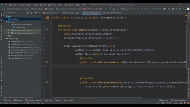 HOW TO ADD RUNTIME PERMISSION IN ANDROID STUDIO | ANDROID TUTORIALS смотреть онлайн
