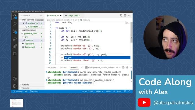 Rust Cookbook: Generate random numbers смотреть онлайн