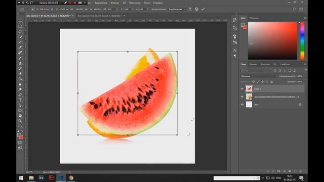 Необычный фрукт | Уроки фотошопа | photoshop tutorials смотреть онлайн