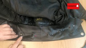 КОЖАНАЯ КУРТКА за 60 рублей _ремонт воротника.