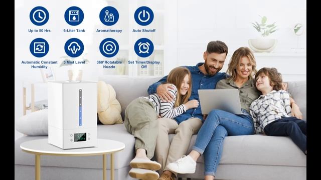 TADLIATIV 6L Humidifiers for Bedroom Large Room