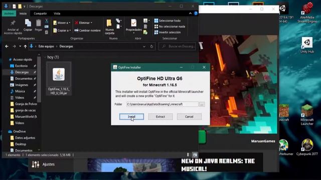 Tutorial Como instalar Optifine en Minecraft Java 1.16.5 смотреть онлайн