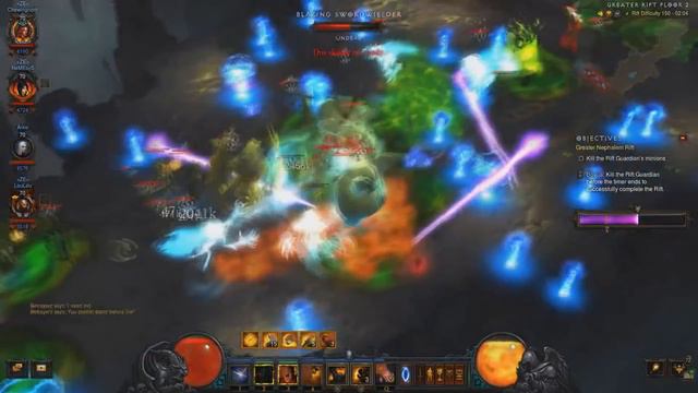 [Diablo 3] Season 16 GR150 4man World #4 [8:14] feat. Blighter смотреть онлайн