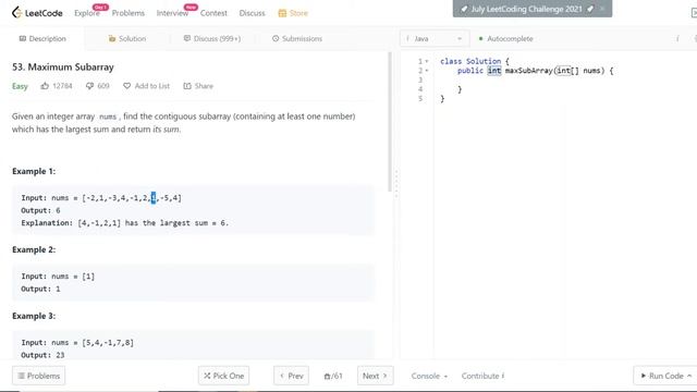Собеседование в IT | LeetCode | 53. Maximum Subarray смотреть онлайн