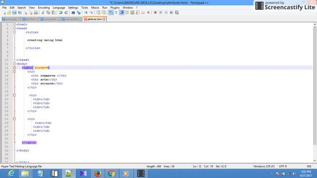 4. #HTML TUTORIAL FOR BEGINNER , MAKING TABLE USING TR ,TH ,TD смотреть онлайн