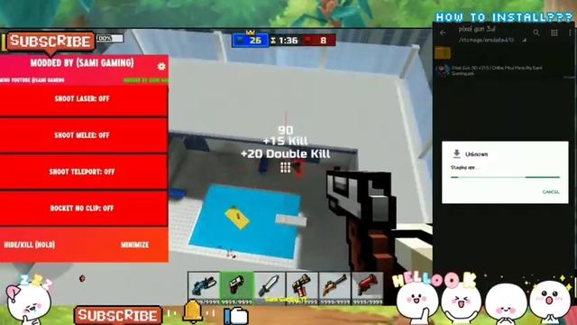 PIXEL GUN 3D | SAMI GAMING MOD MENU (UPDATED) смотреть онлайн