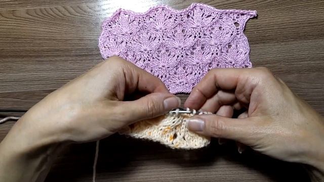 Очаровательный узор спицами! Мастер класс узора спицами "Трилистник"/ Master class pattern knittin смотреть онлайн