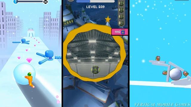 Going Balls vs Snowball Roller vs Roll The Snowball - Fun Winter Race Ball Games смотреть онлайн