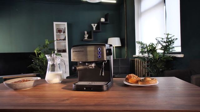 Видеообзор кофемашины рожкового типа MAUNFELD MF-734BK смотреть онлайн