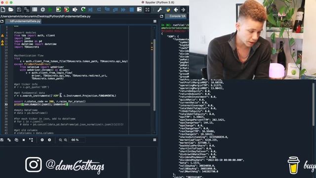 How To Get Stock Fundamental Data In Python With TD Ameritrade API смотреть онлайн