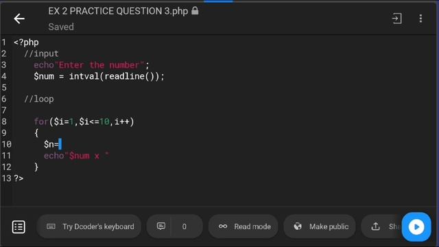 PHP Tutorial: Display Multiplication Table (BCA Sem 3 Lab Book practice questions Assignment 2 - Q3 смотреть онлайн