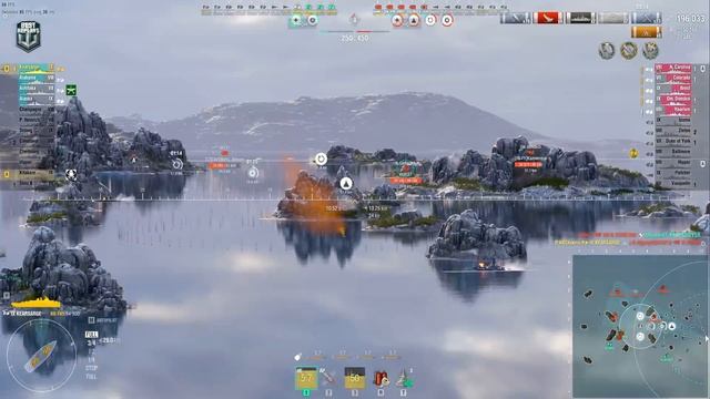 Battleship Kearsarge WORLD RECORD in Arms race - World of Warships смотреть онлайн