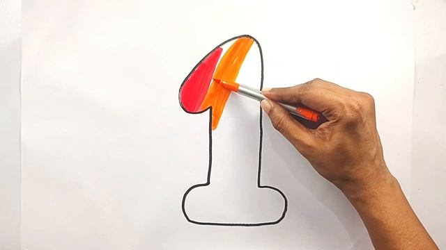Drawing Number One ? | Fun and Easy Drawing Ideas for Kids Rainbow color смотреть онлайн