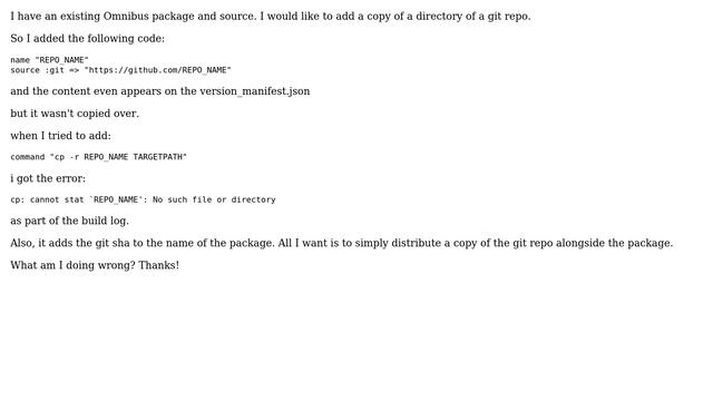 DevOps & SysAdmins: How do I add a copy of a git repo to an omnibus package? смотреть онлайн