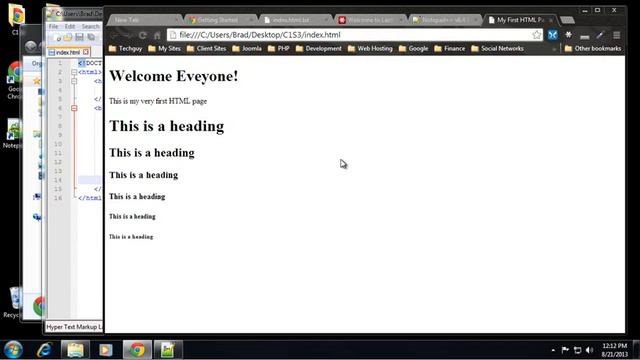 Creating & Working with an HTML Document смотреть онлайн