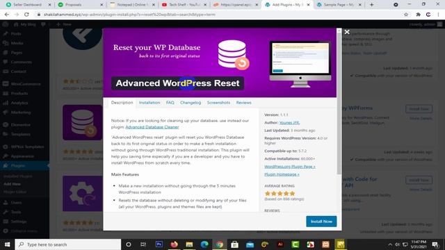 How to Reset WordPress Website to Default Setting 2021 || Advanced WP Reset Plugin|| Bangla Tutoria смотреть онлайн