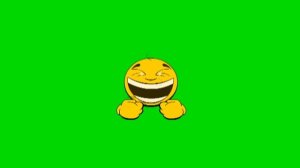СМАЙЛИК СМЕХ на ЗЕЛЕНОМ ФОНЕ / LAUGHING EMODJI