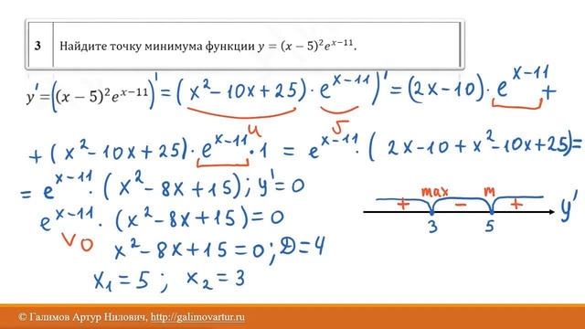Задание 11 ЕГЭ профиль по математике. Наибольшее и наименьшее значение функций смотреть онлайн